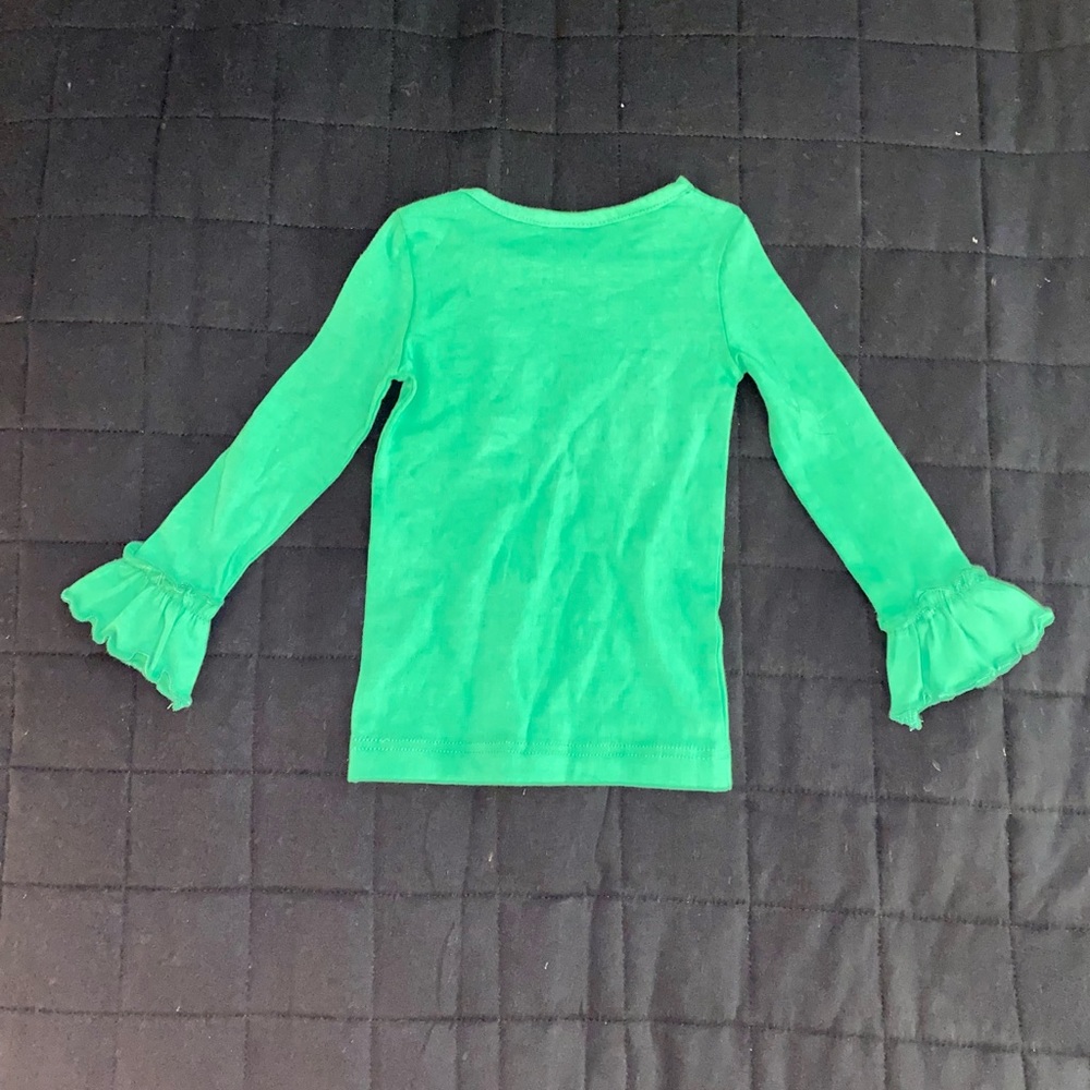 RICRAC & RUFFLES GREEN LAYERING TOP - Picture 5 of 10